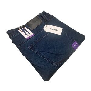 Express Men’s 36x30 Dark Blue Slim Fit Stretch Denim Jeans NWT, $88 MSRP